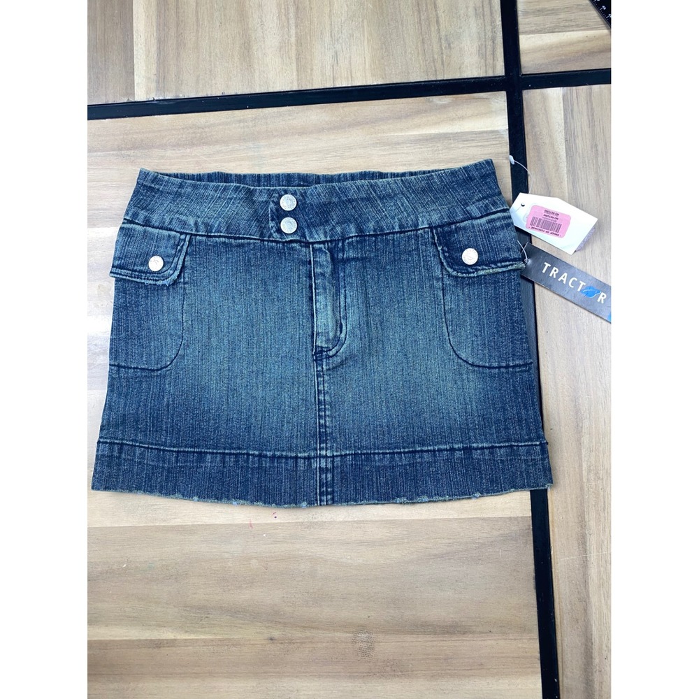 Tractor Denim‎ Mini Skirt Y2K Low Rise Pockets Girls Size 12